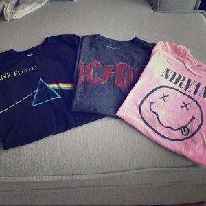 *Set of 3* size Small band tees